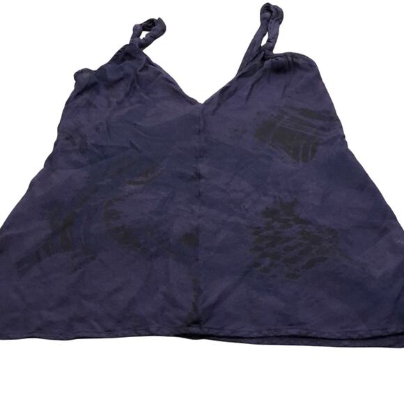 Hurley Navy Print Woven Tank Top Blouse Women XS Summer - Picture 3 of 8